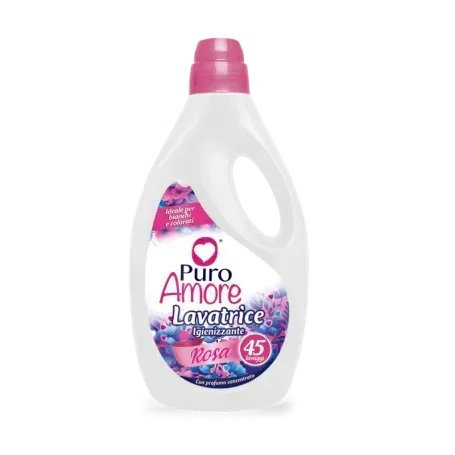 PURO AMORE DETERSIVO LAVATRICE IGIENIZZANTE ROSA 45 LAVAGGI 2L - Sing - Stock In Galleria