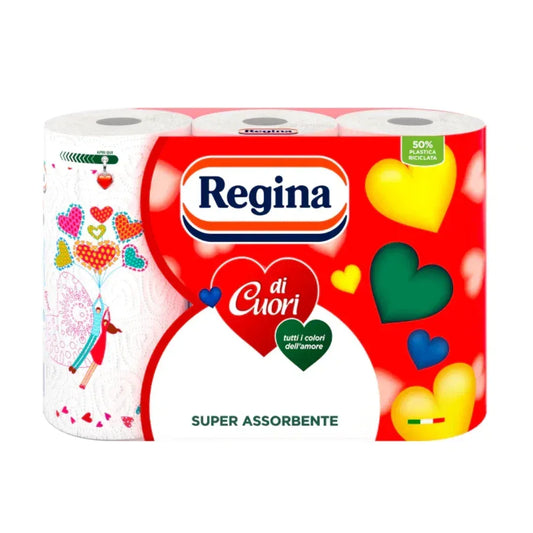 REGINA CARTA CASA REGINA DI CUORI 2 VELI 3 ROTOLONI - Sing - Stock In Galleria