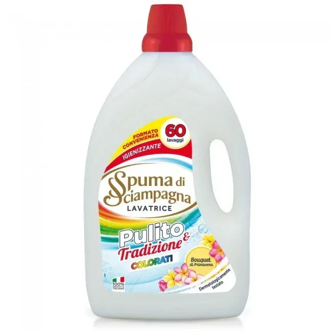 SPUMA DI SCIAMPAGNA DETERSIVO LAVATRICE COLORATI IGIENIZZANTE 60 LAVAGGI 3L - Sing - Stock In Galleria