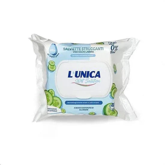 L'UNICA WET SOLUTION SALVIETTE STRUCCANTI 20X20CM. 40 PZ. - Sing - Stock In Galleria